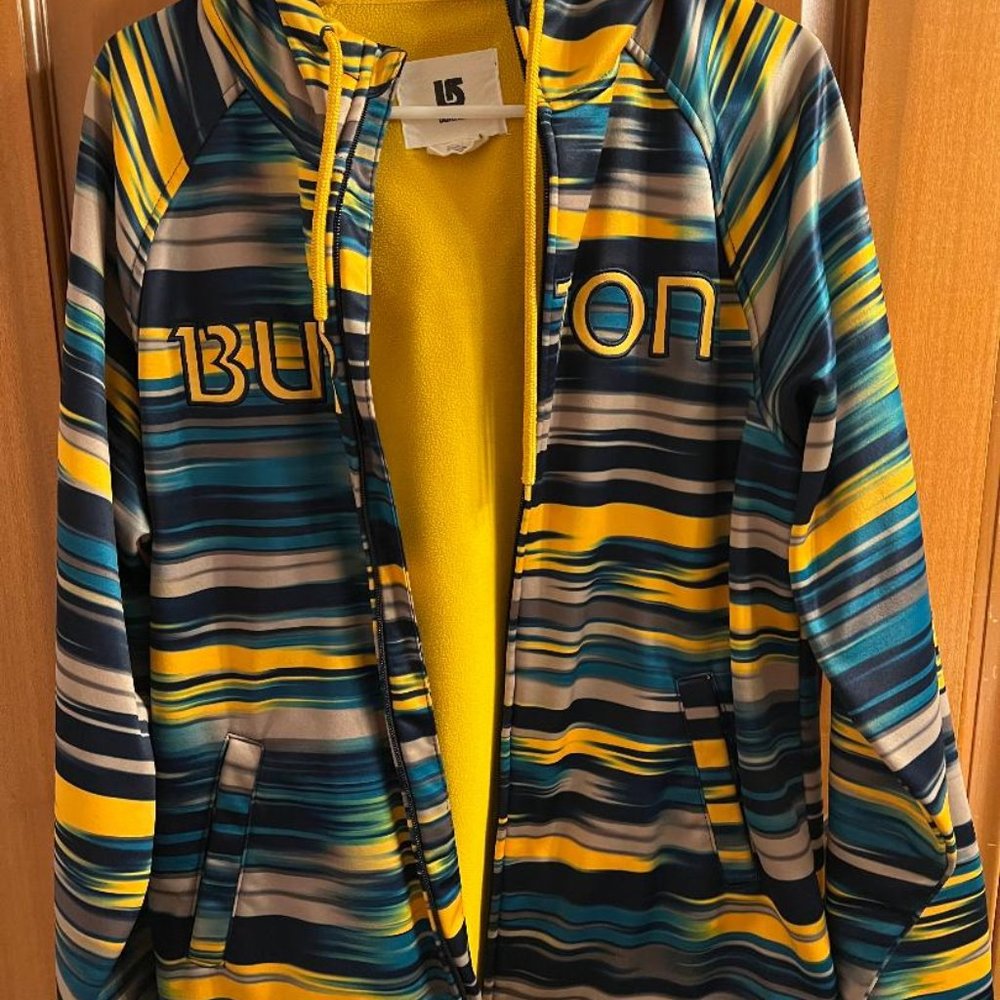 burton fleece hooded jacket